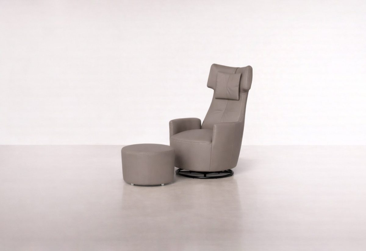 FILLIO SILLÓN - TABURETE - Terciopelo / Beige